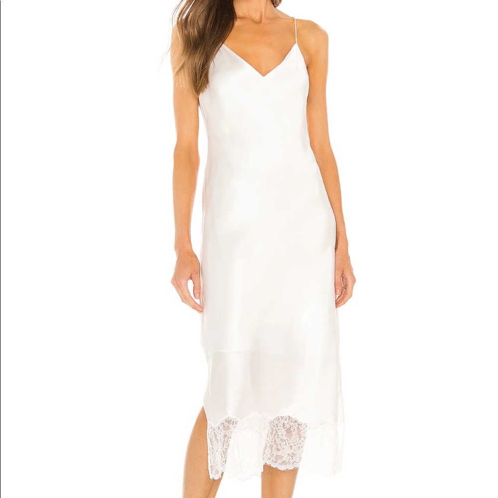 CAMI NYC Marion Dress in White Silk Slip Dress NWT
